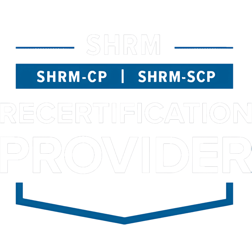shrm transparent logo with white text